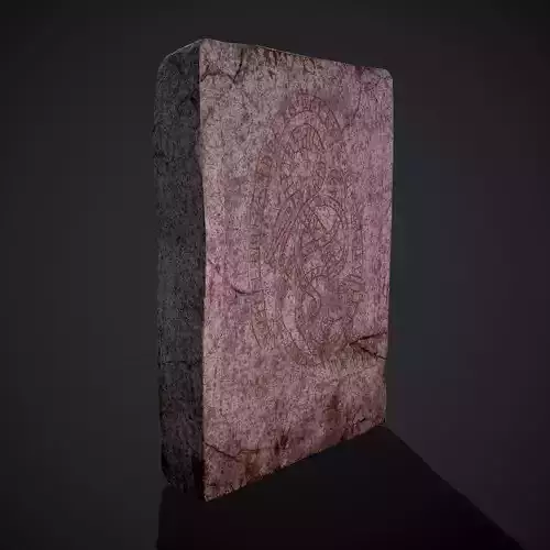 Grave Stone Version 3 Low-poly 3D model