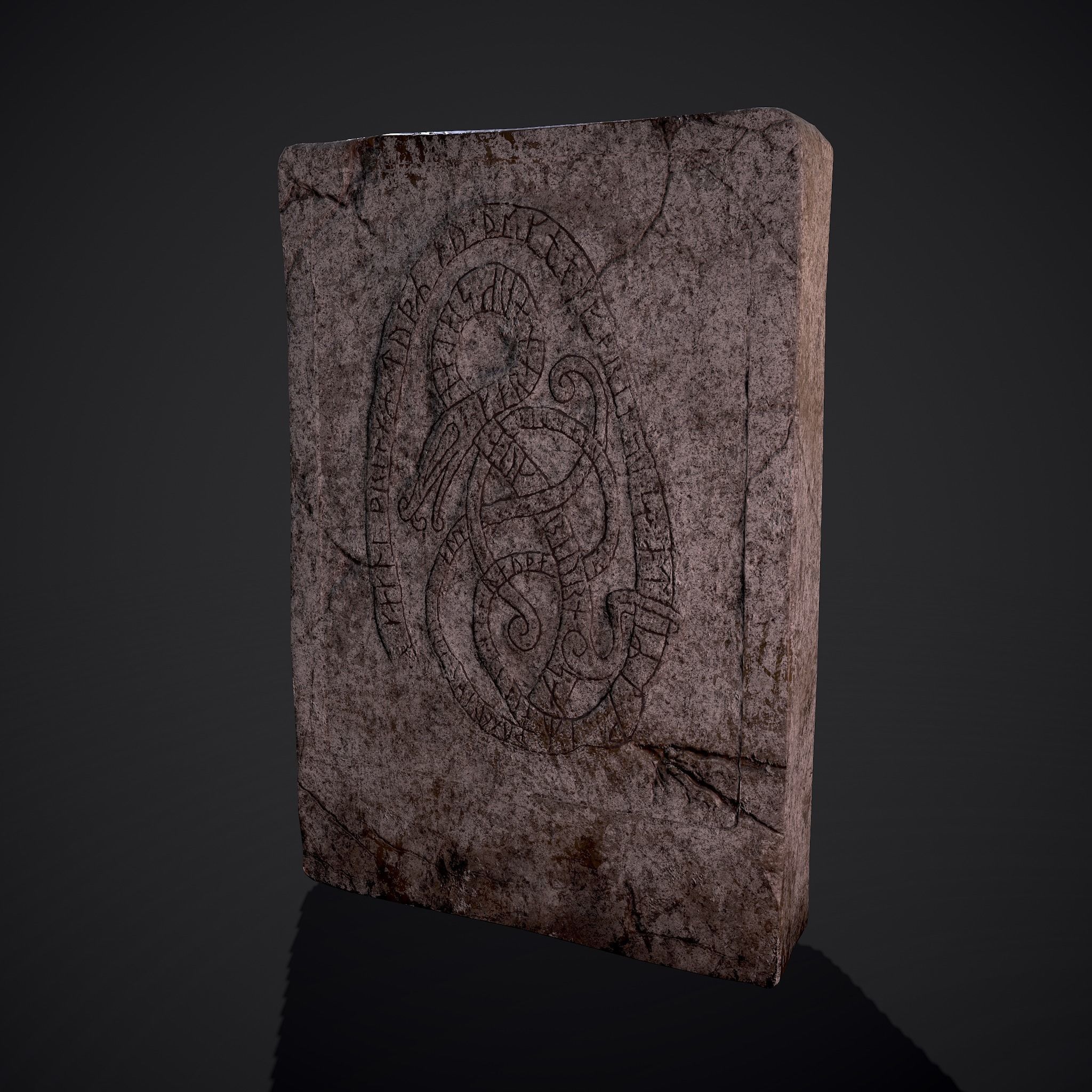 Grave Stone Version 3 Low-poly 3D model_12
