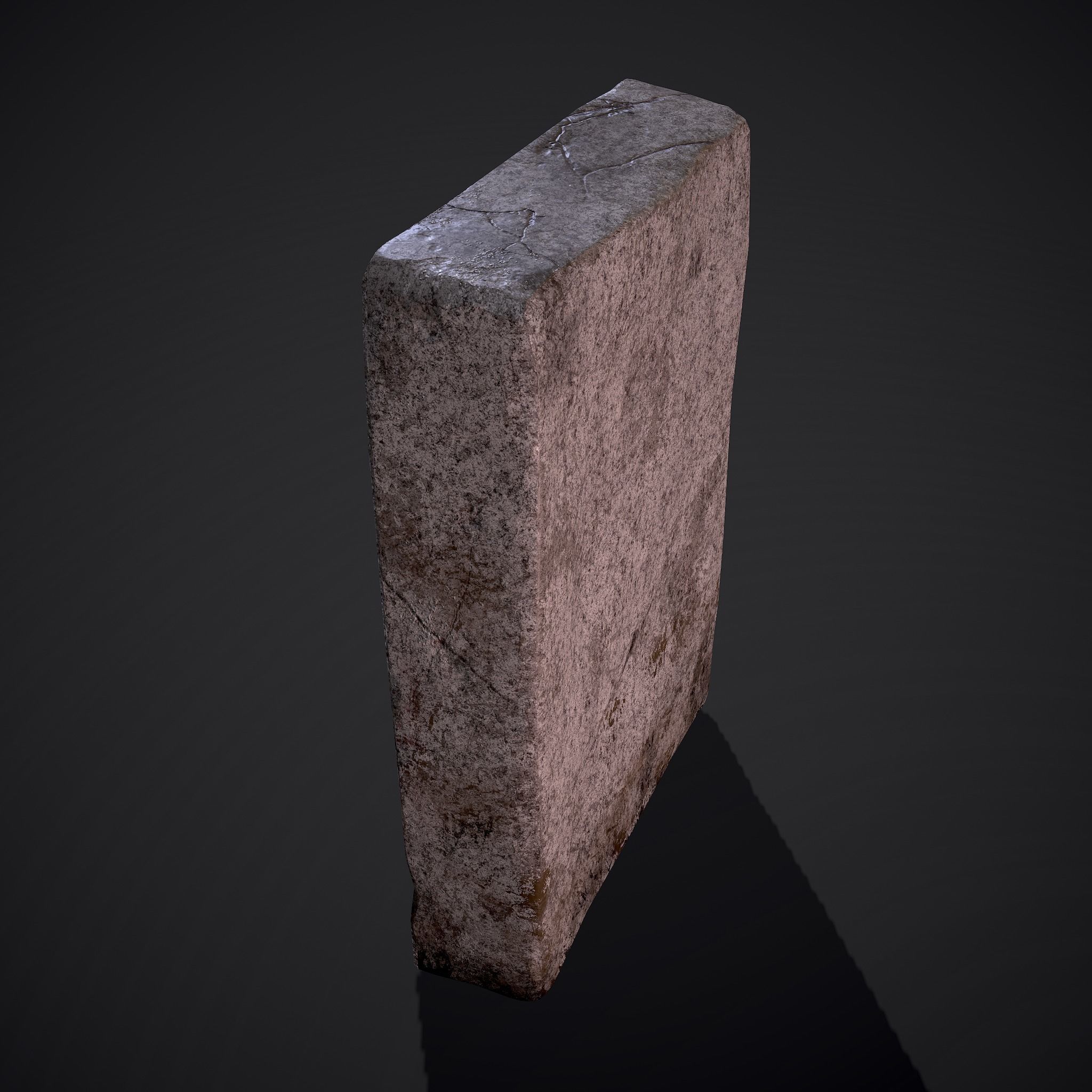 Grave Stone Version 3 Low-poly 3D model_17