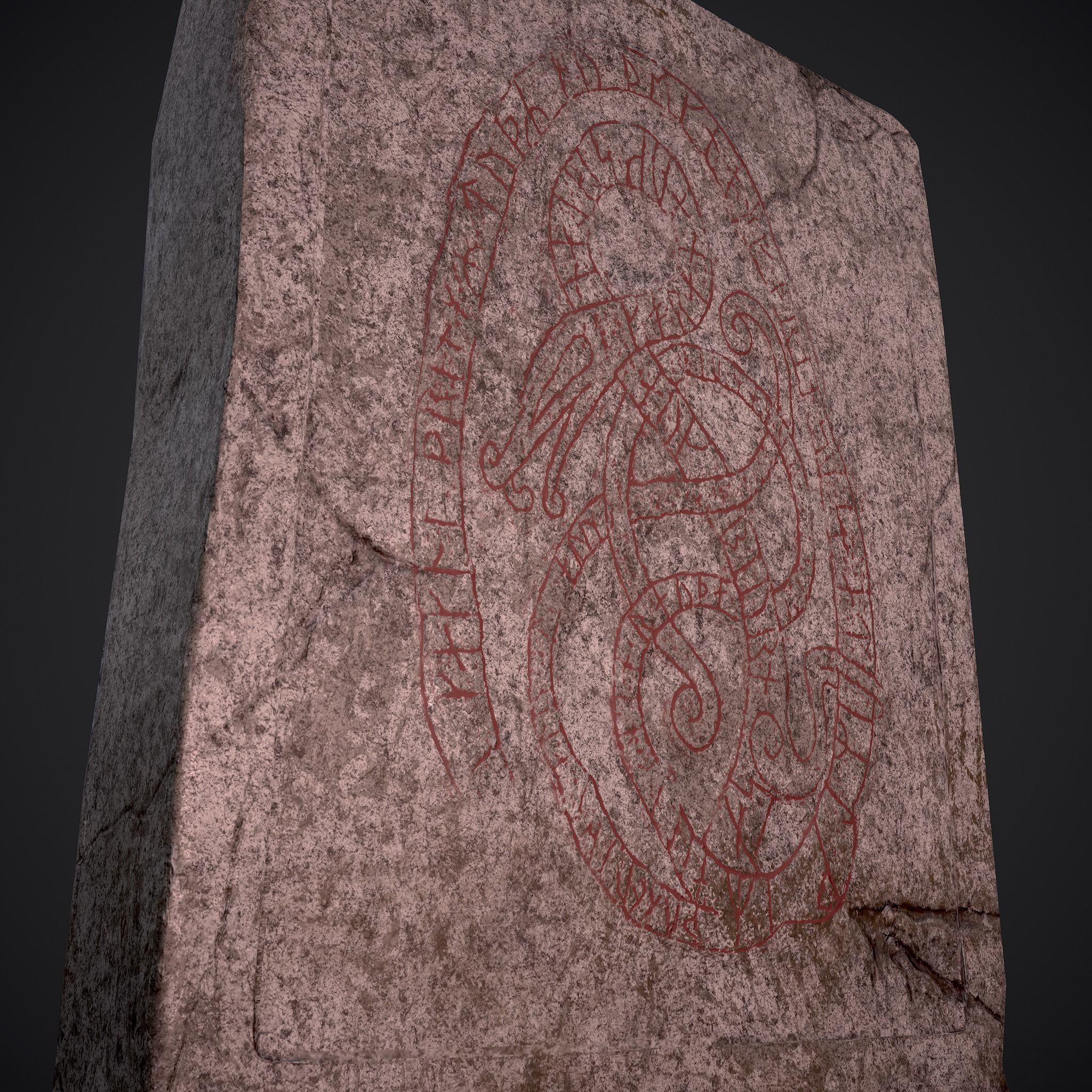 Grave Stone Version 3 Low-poly 3D model_26