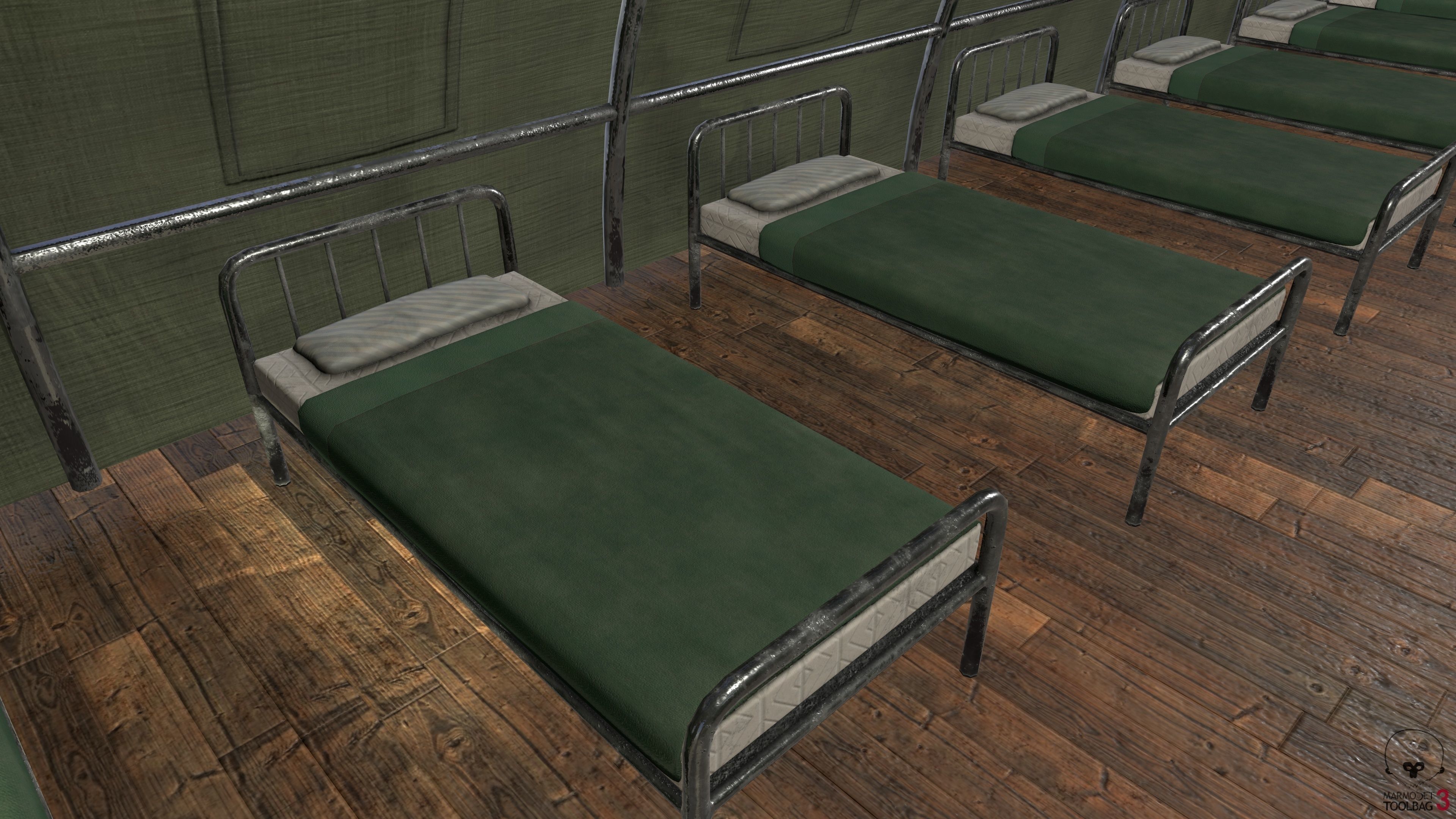 military tent Low-poly 3D model_6