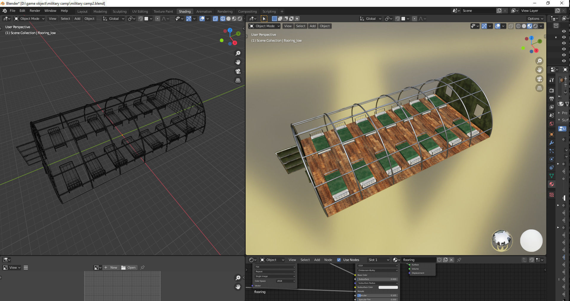 military tent Low-poly 3D model_12