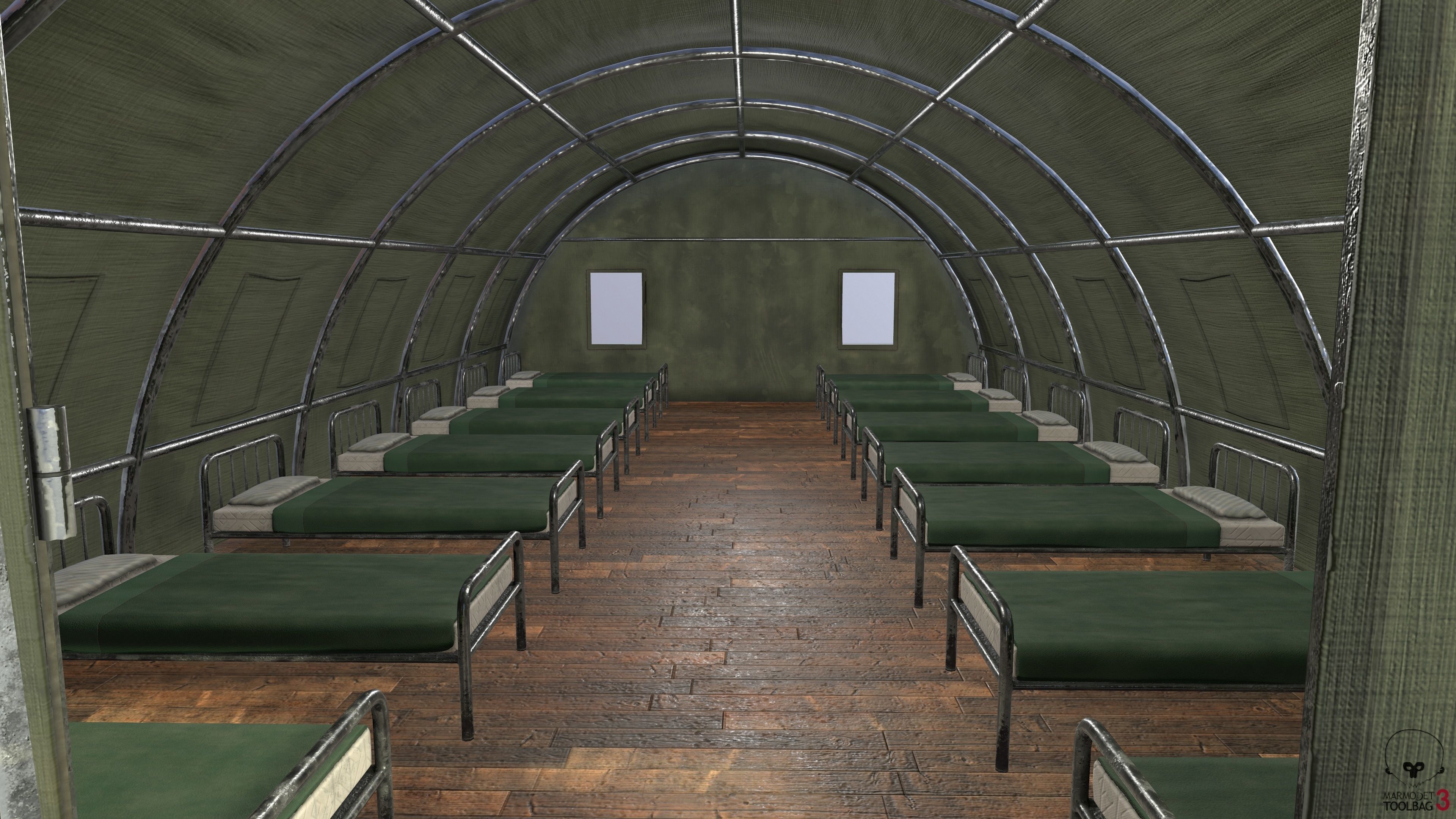 military tent Low-poly 3D model_5