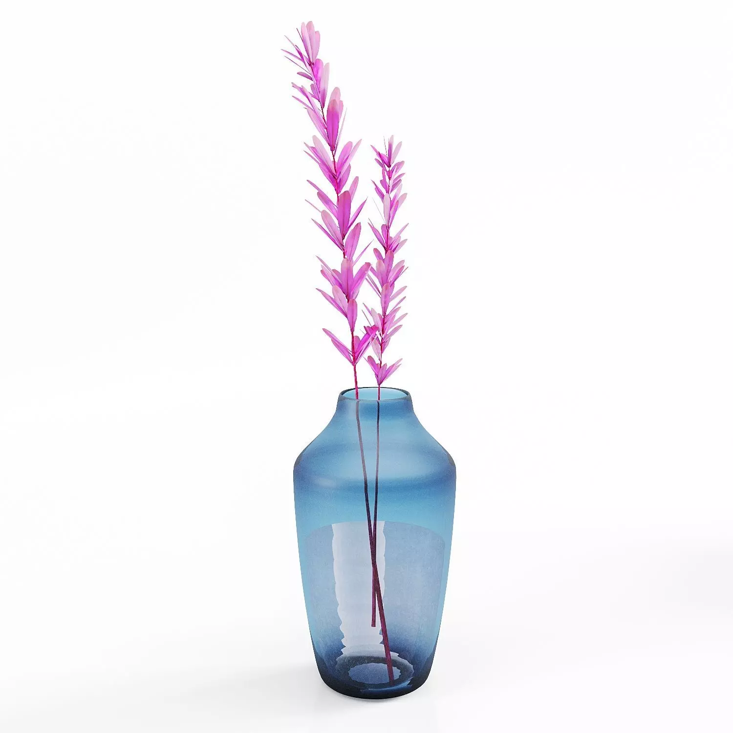 set vases-No4- Glass blue Vase Free 3D model