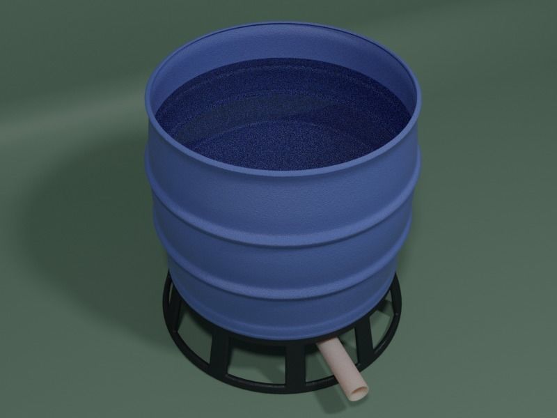 Rain Water Storage Tank 3D model_2
