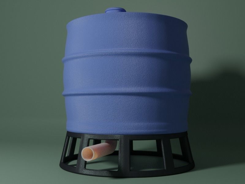 Rain Water Storage Tank 3D model_4