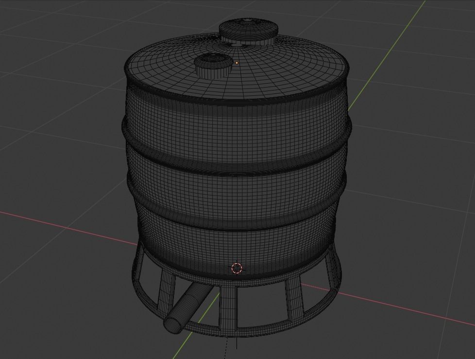 Rain Water Storage Tank 3D model_6