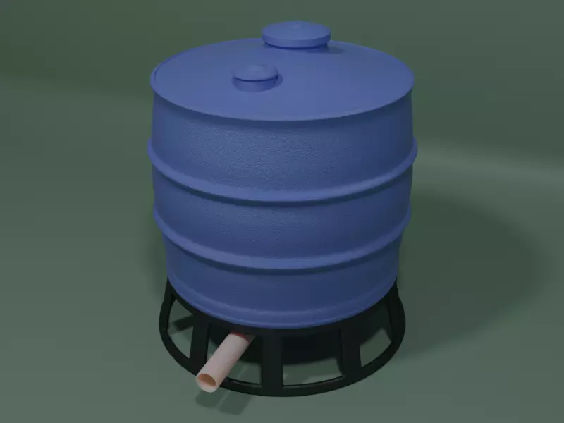 Rain Water Storage Tank 3D model_0