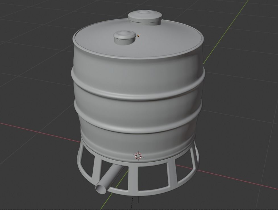 Rain Water Storage Tank 3D model_5