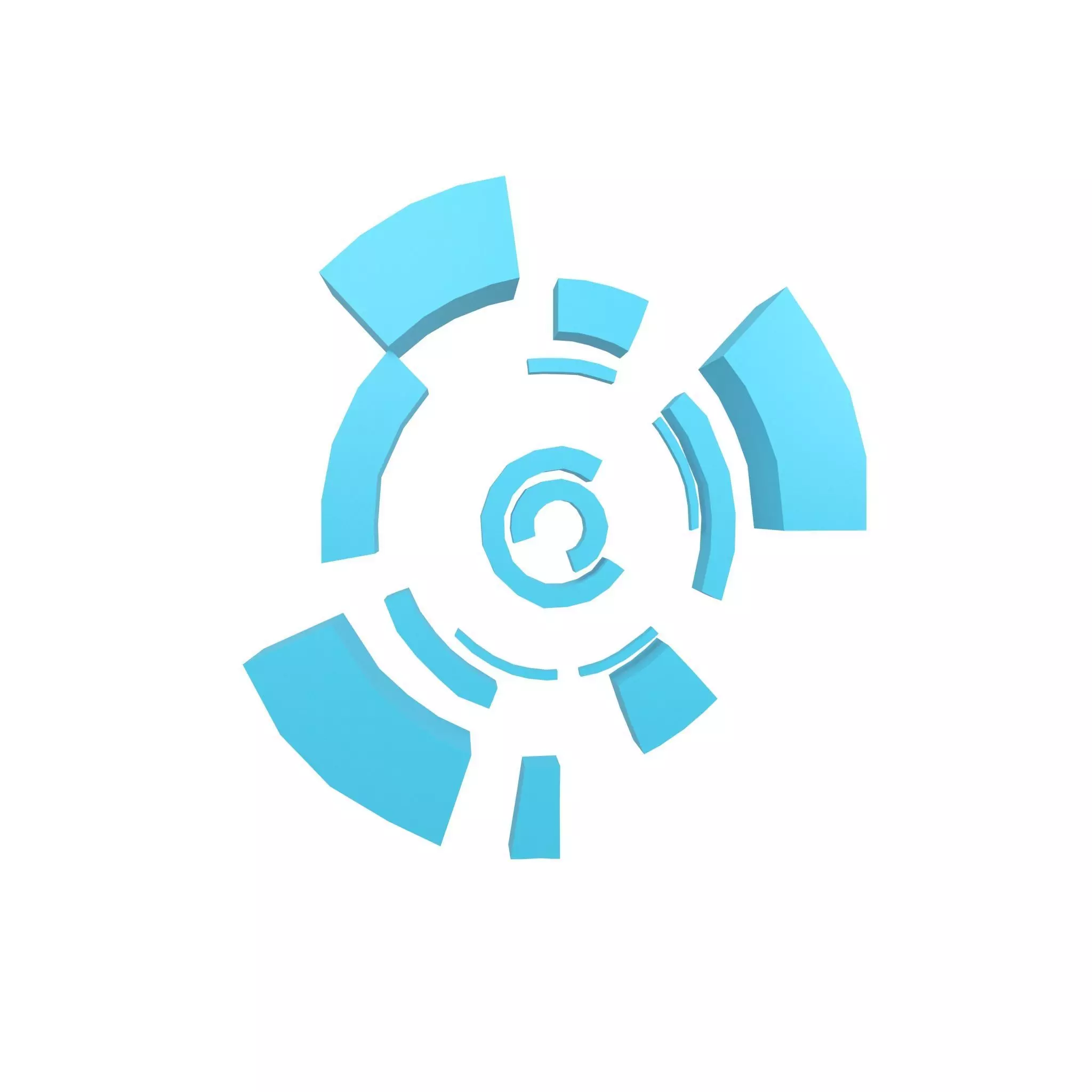 UHD High-tech Graphical Interface v3 002 Low-poly 3D model