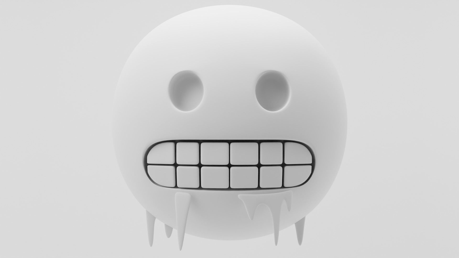 Freezing Emoji 3D model_2