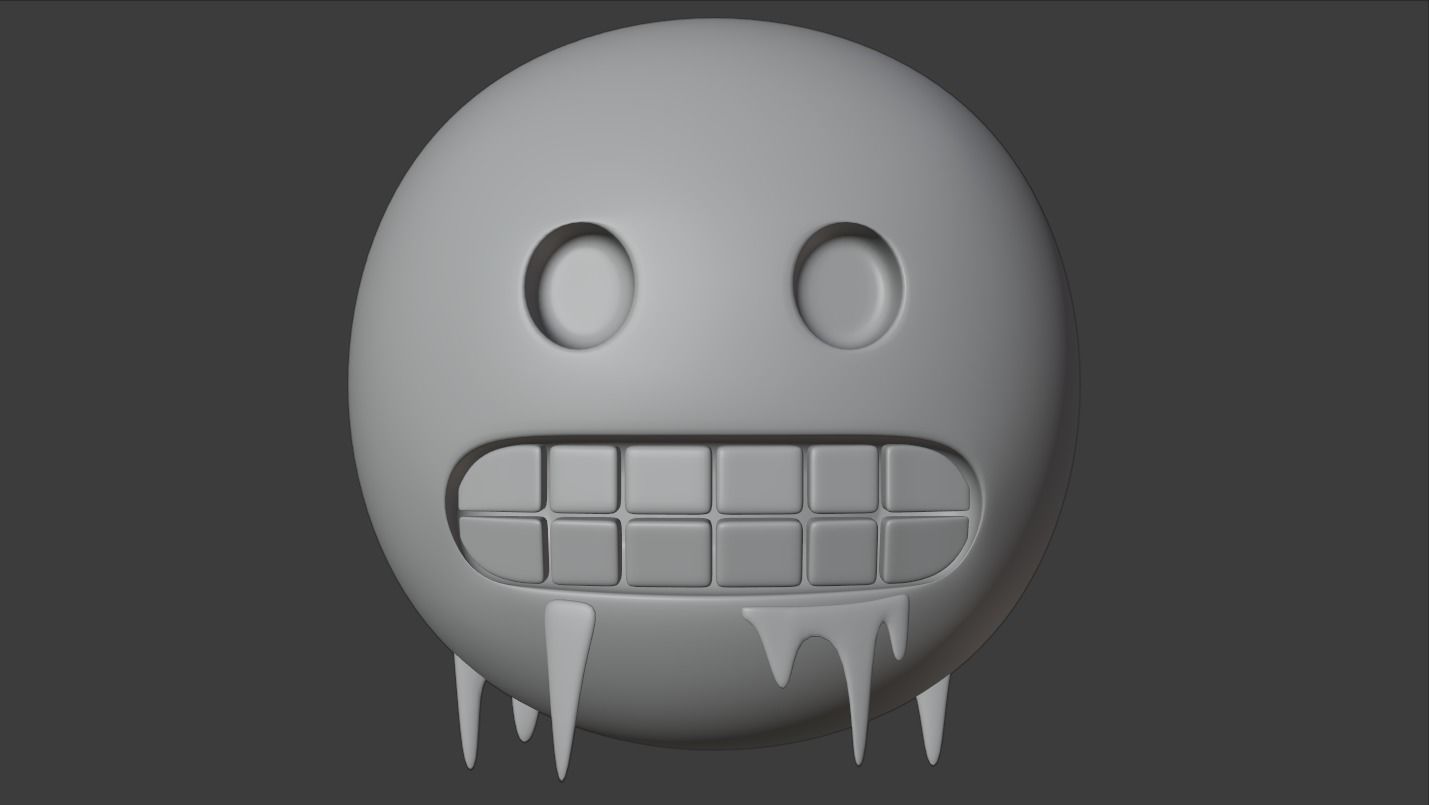 Freezing Emoji 3D model_4