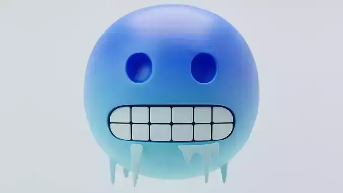 Freezing Emoji 3D model
