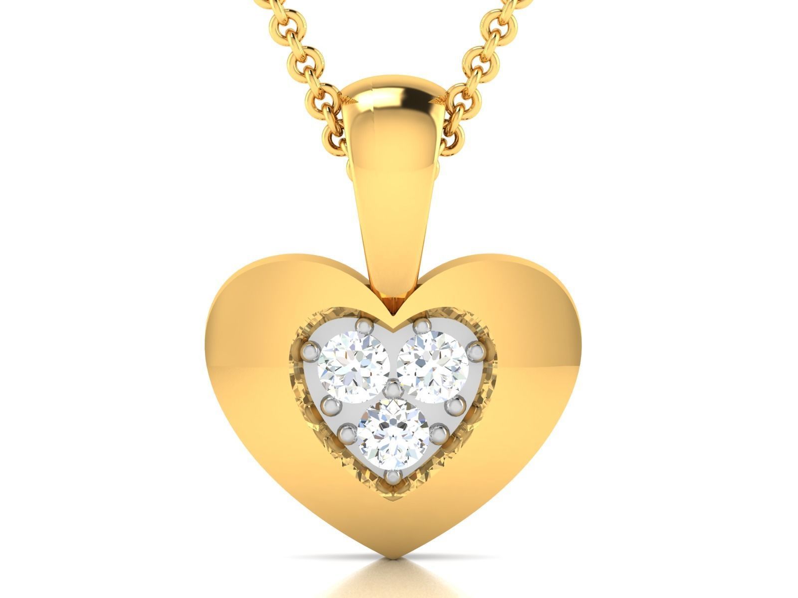 heart pendant-8530A 3D print model_3