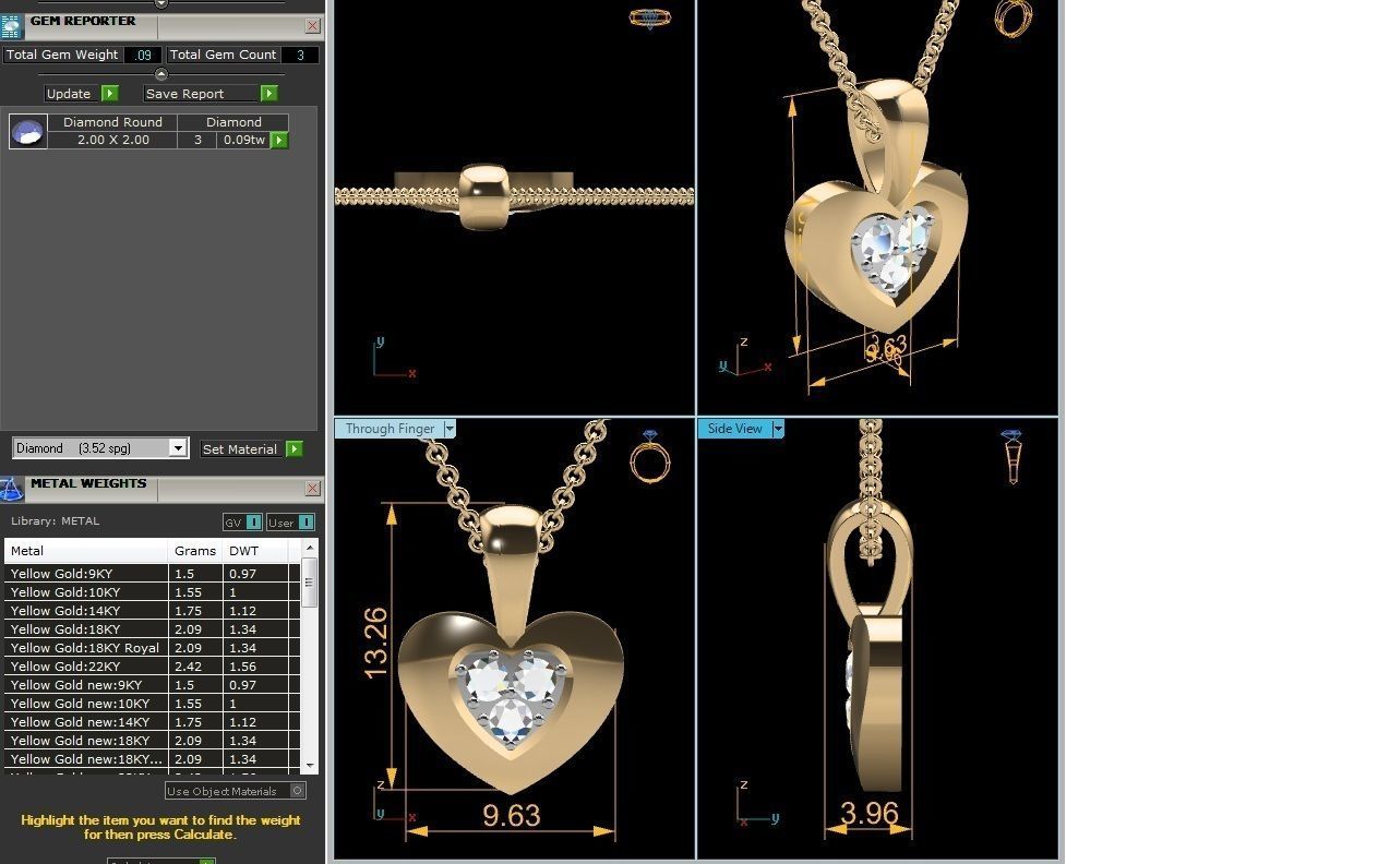 heart pendant-8530A 3D print model_6