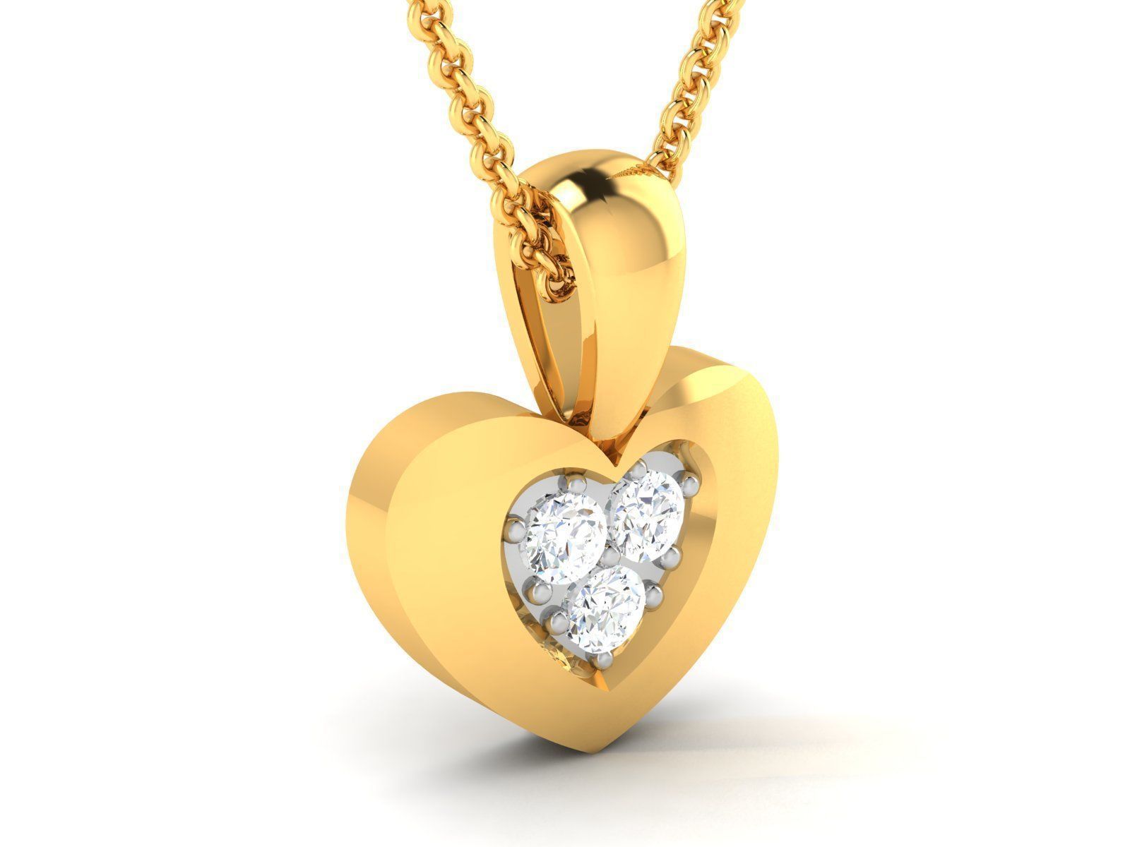 heart pendant-8530A 3D print model_1