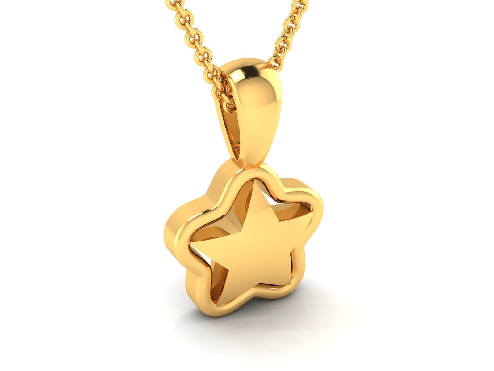 star pendant-8530 3D print model_3