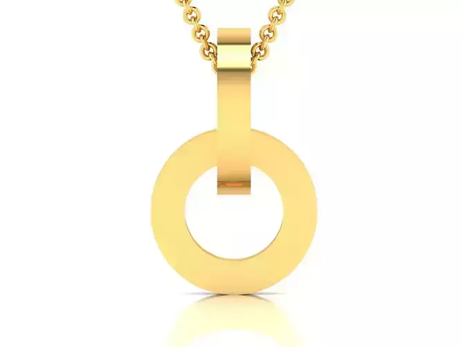 pendant-8523 gold circle pendant