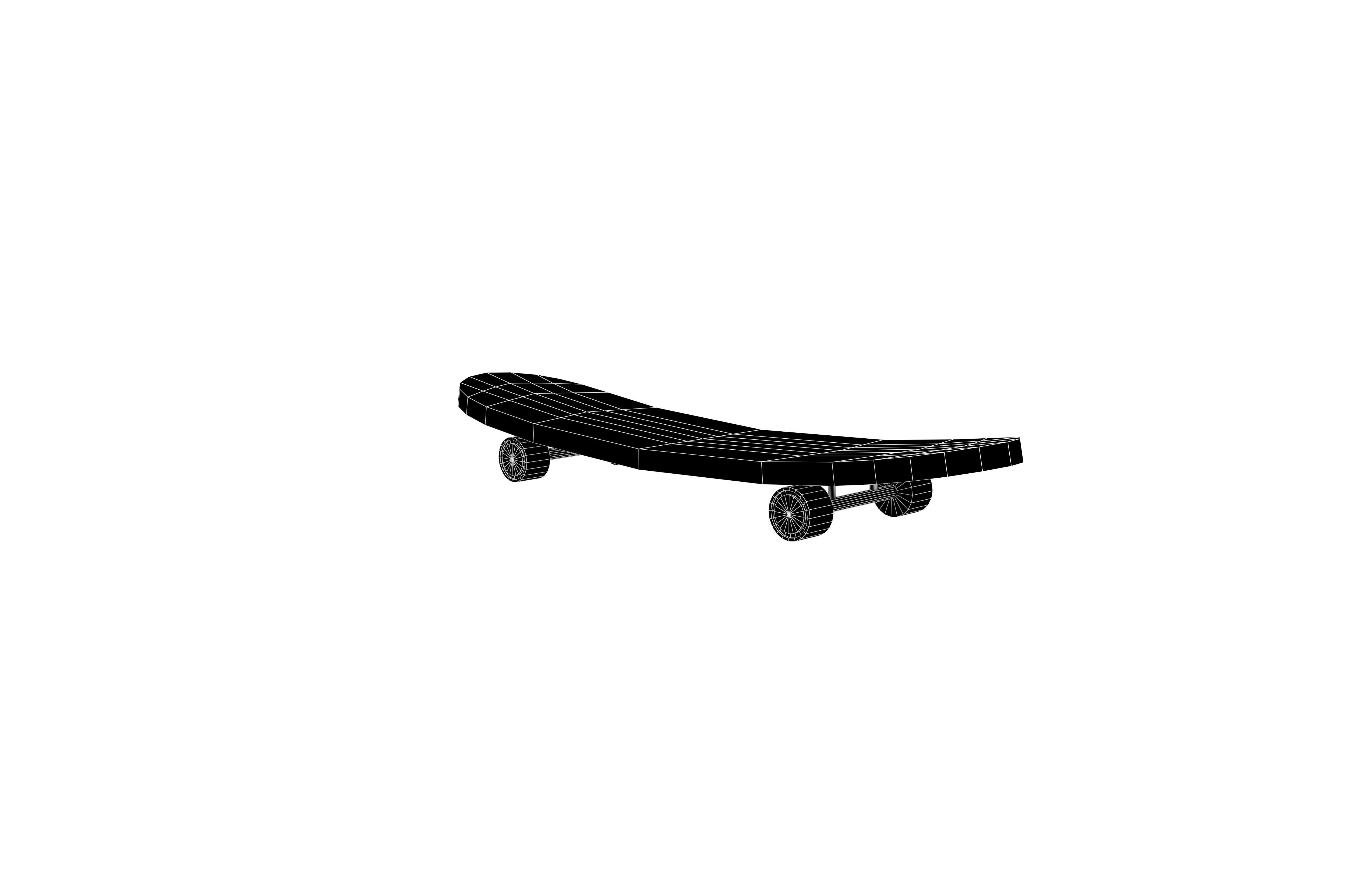 Skateboard v1 004 Low-poly 3D model_7