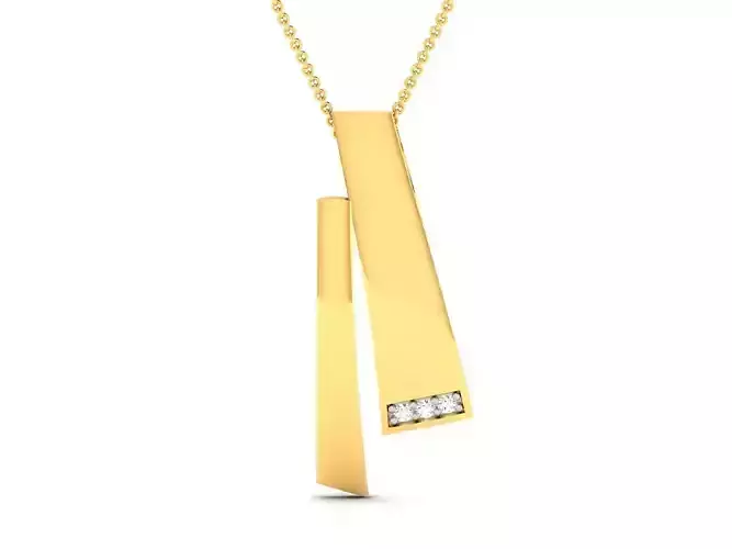 pendant-8458 gold curved pendant