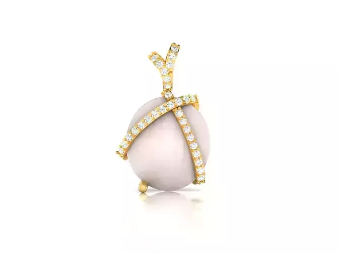 pendant-8347 pendant with stone and diamonds