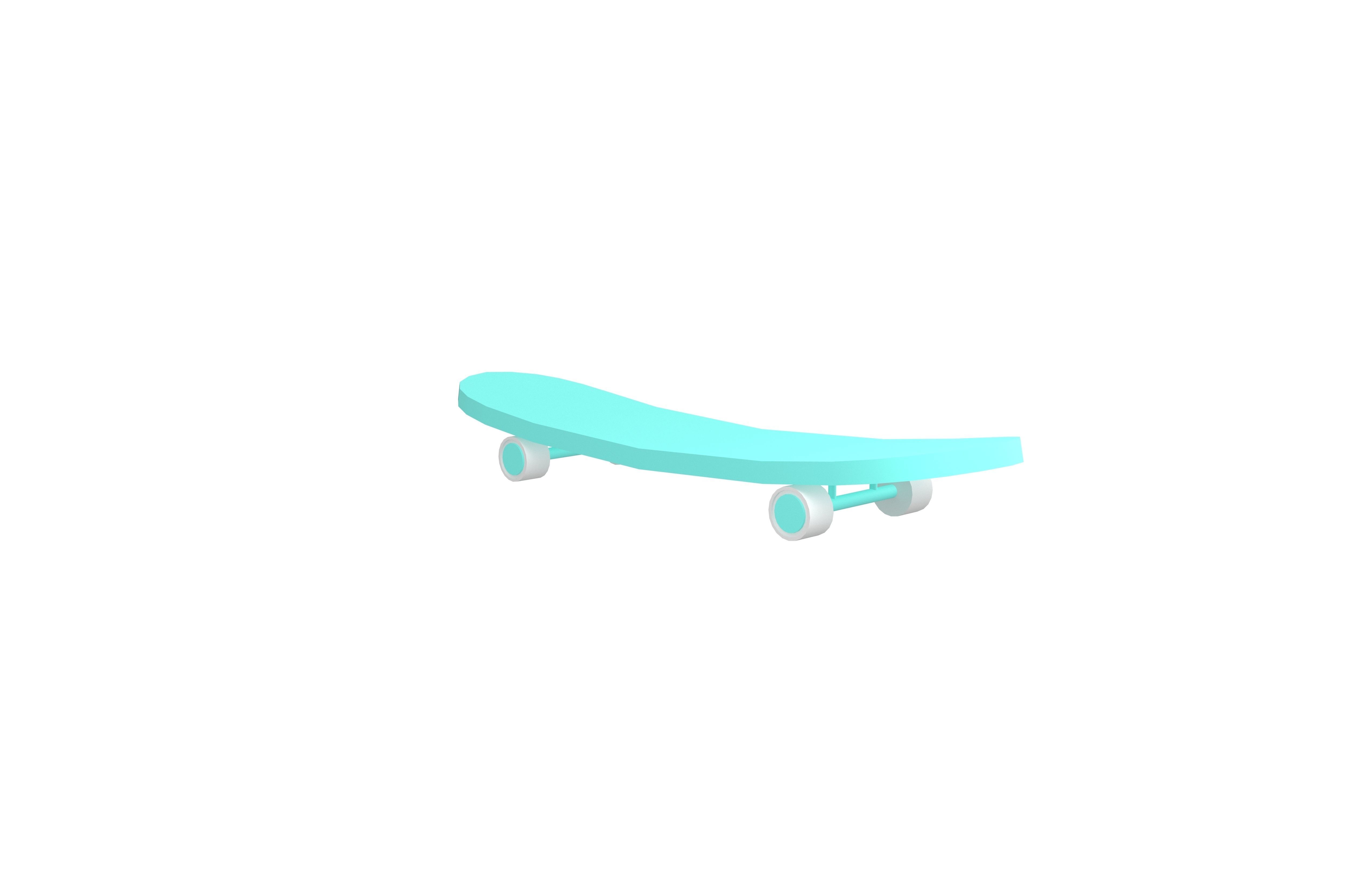 Skateboard v1 006 Low-poly 3D model_4