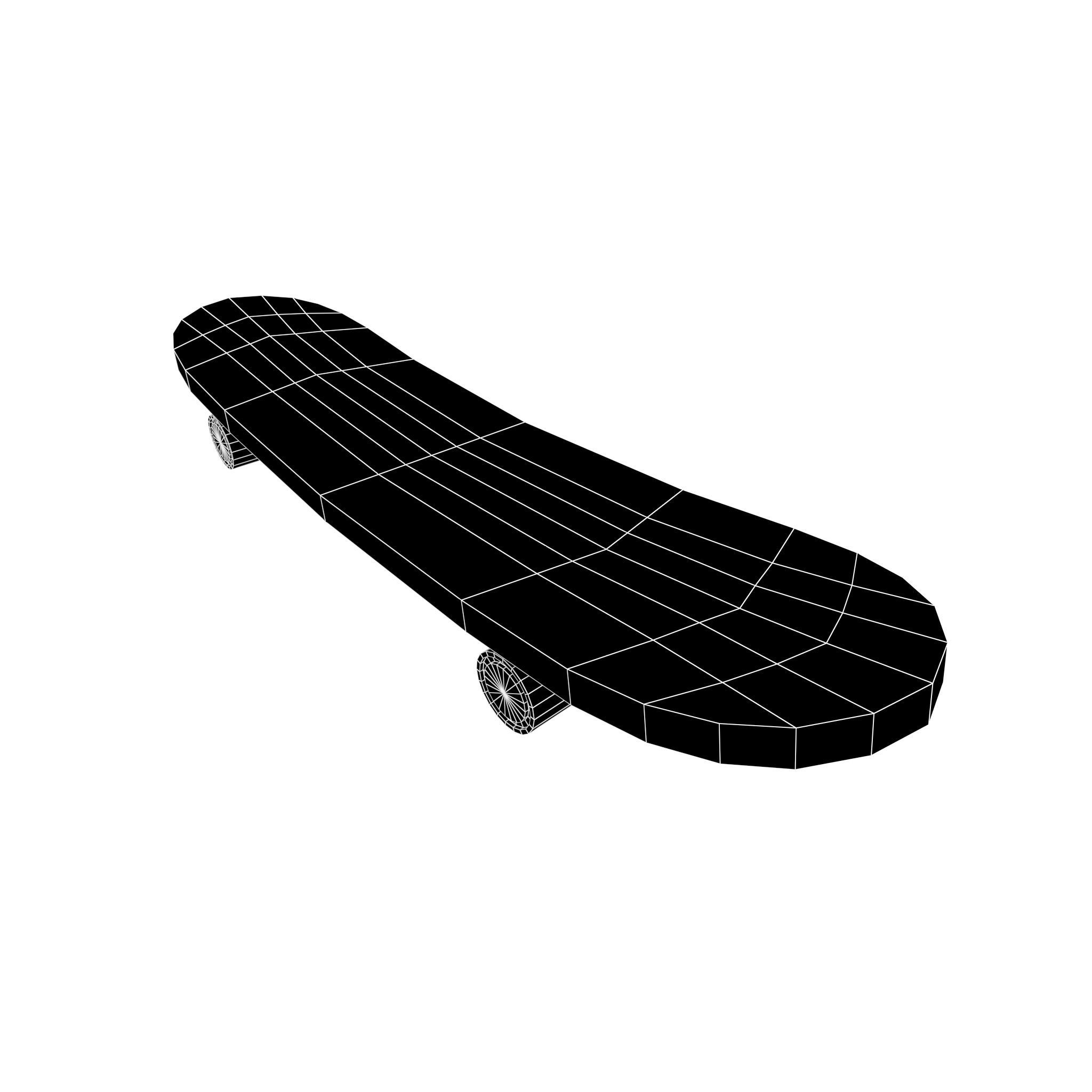 Skateboard v1 006 Low-poly 3D model_5