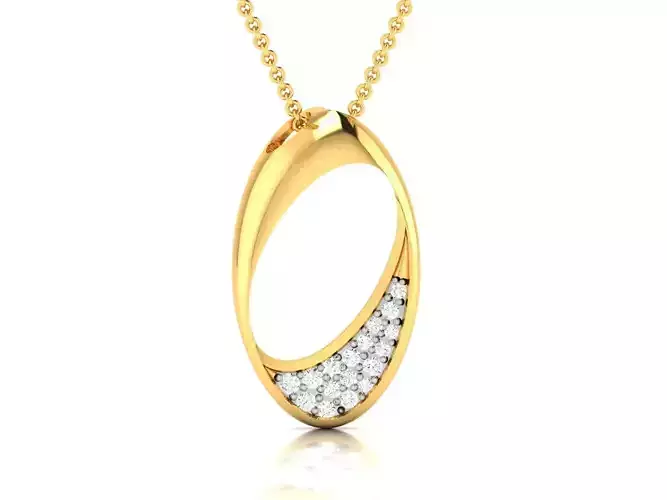 pendant-8285 gold curved pendant