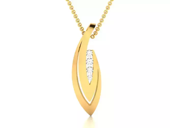 pendant-8229 gold curved pendant