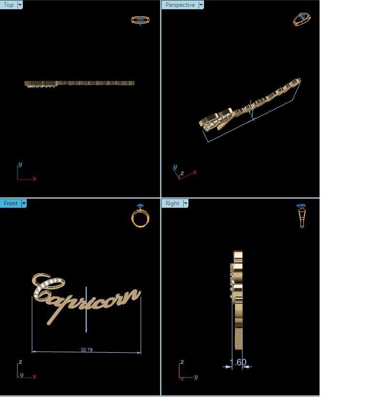 zodiac pendant-8200 3D print model_9