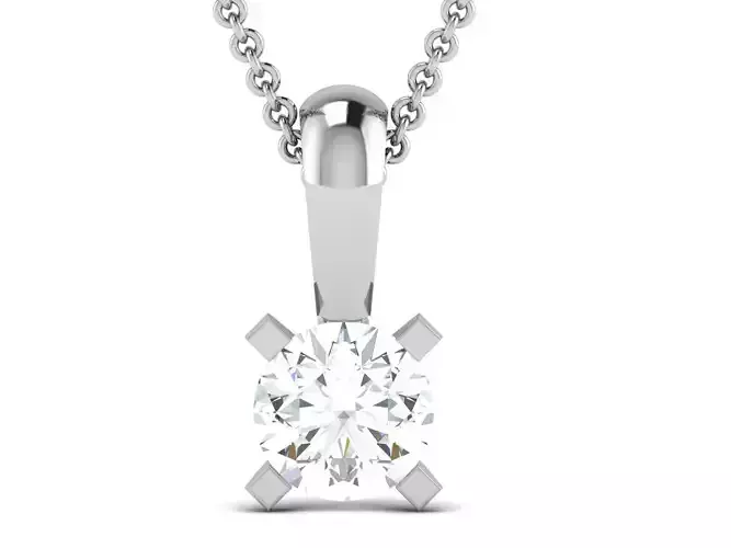 pendant-8134 topaz pendant in sterling silver 3D print model