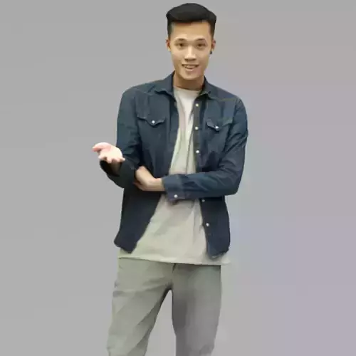 A Handsome Man Talking To Somebody In Half Body Portrait 