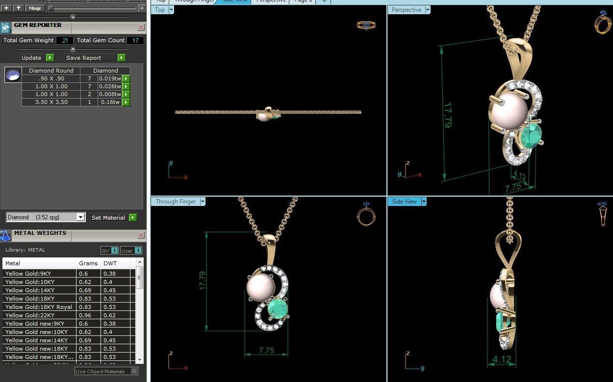 pearl pendant-7921 3D print model_1