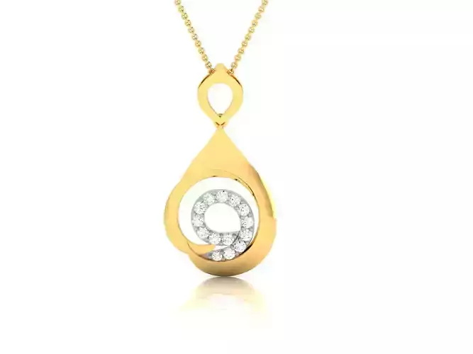 pendant-7792 diamond pendant gold