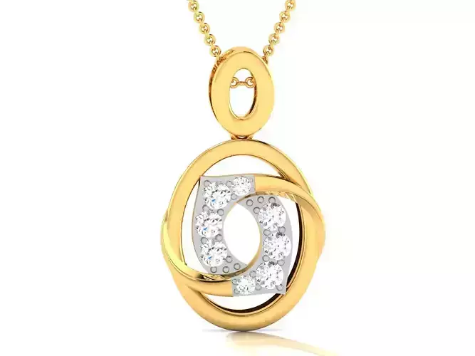 pendant-7713 diamond pendant gold