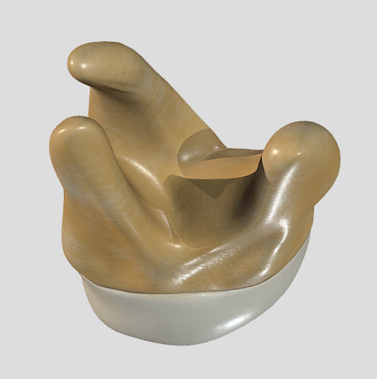 Maxillary Second Molar Low-poly 3D model_15