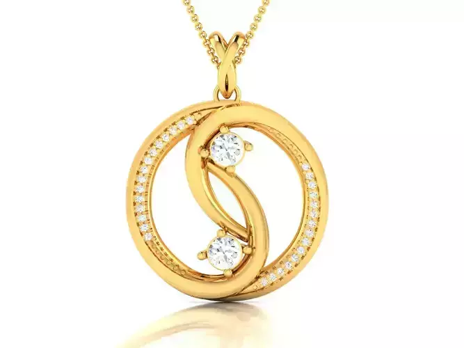 pendant-7475 aditya diamond pendant gold