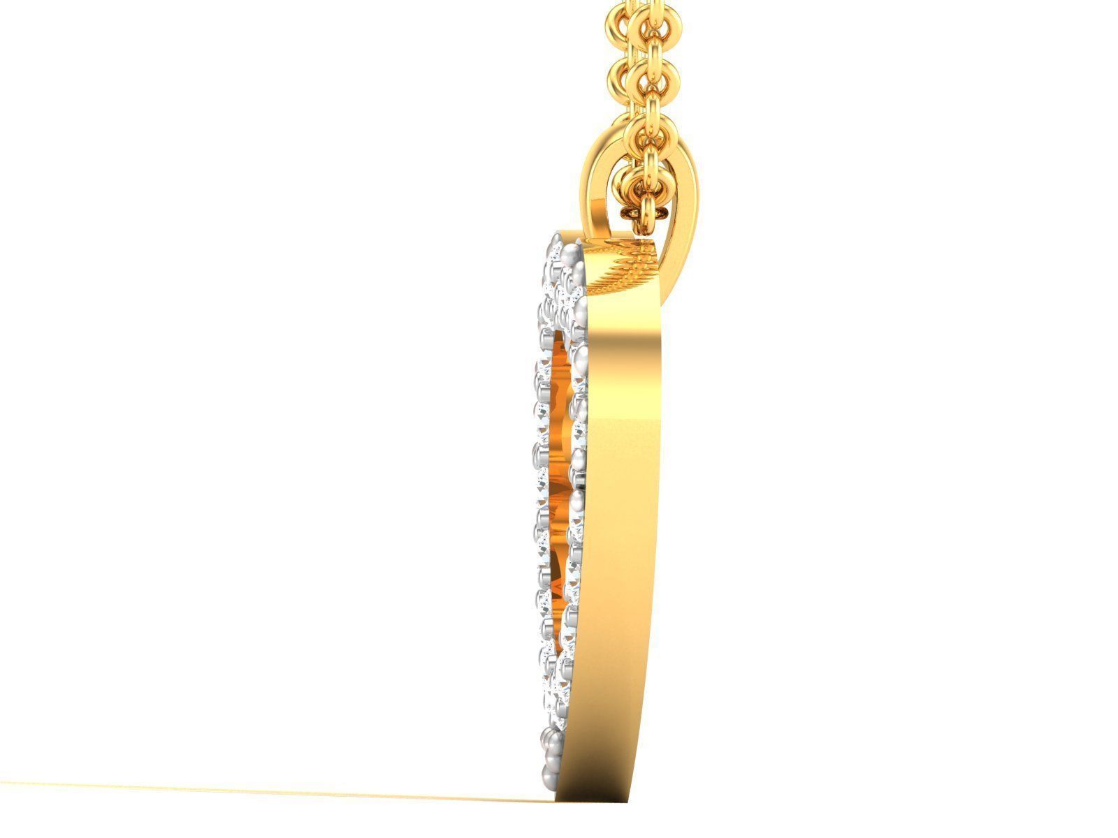 heart pendant-7454 3D print model_4