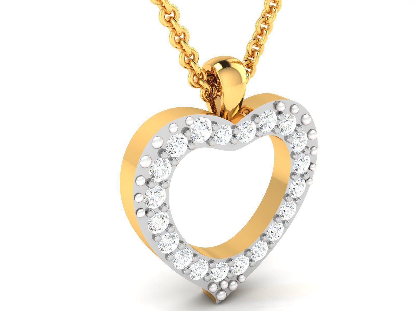 heart pendant-7454 3D print model_1