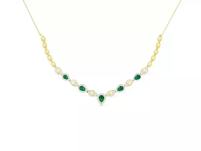 pendant-7241 emerald and gold necklace