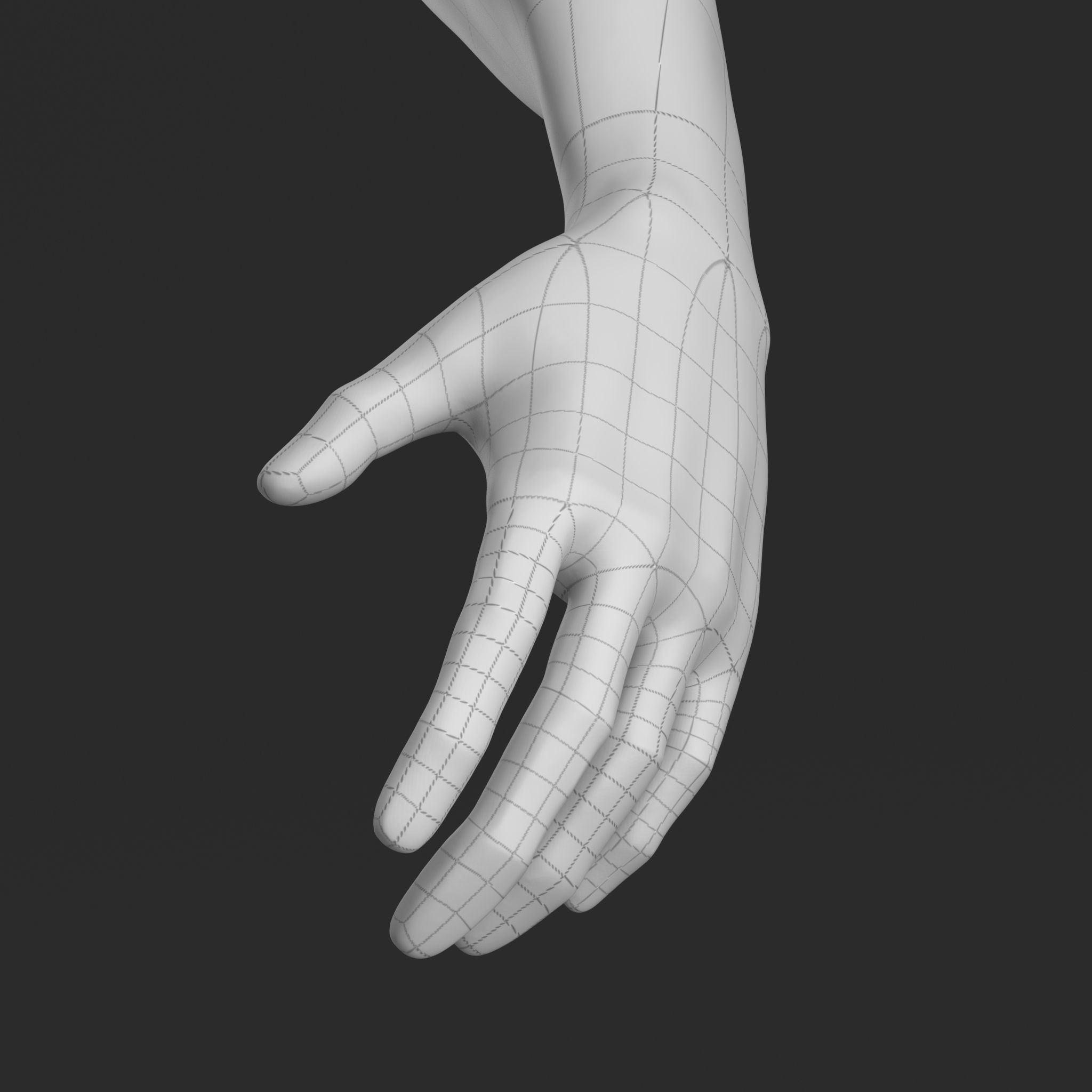 Stylised Male base mesh 3D model_10
