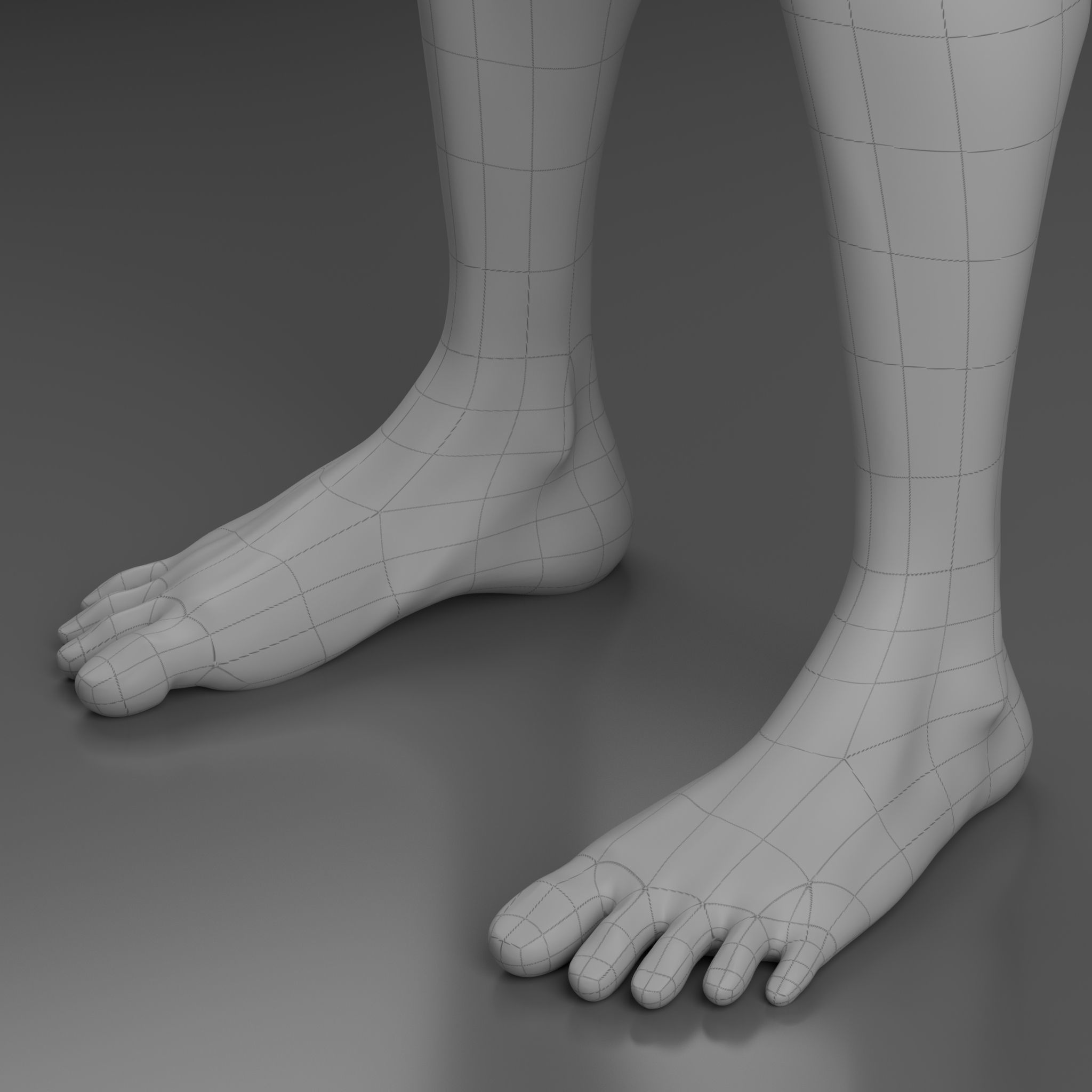 Stylised Male base mesh 3D model_11