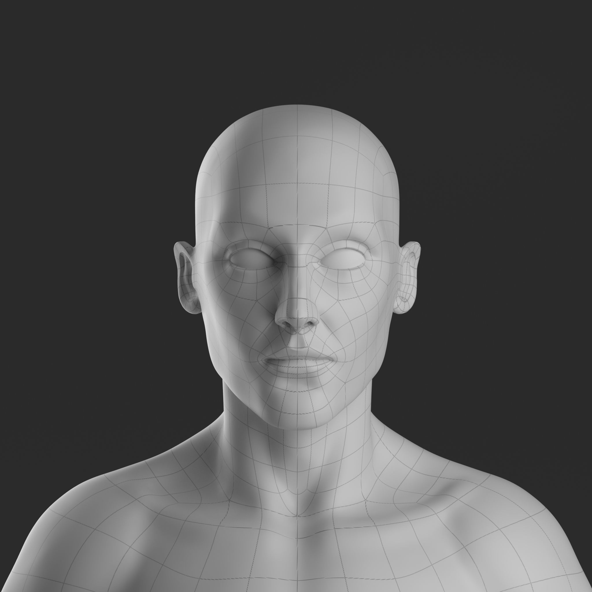 Stylised Male base mesh 3D model_7