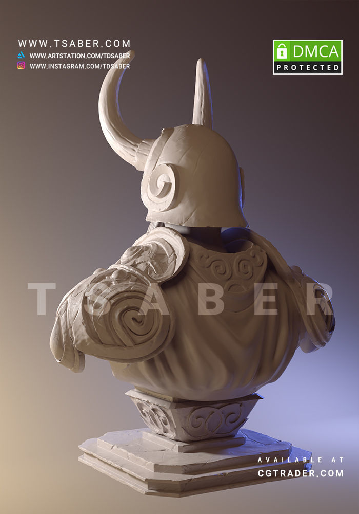 Viking bust - 3D print character 3D print model_5