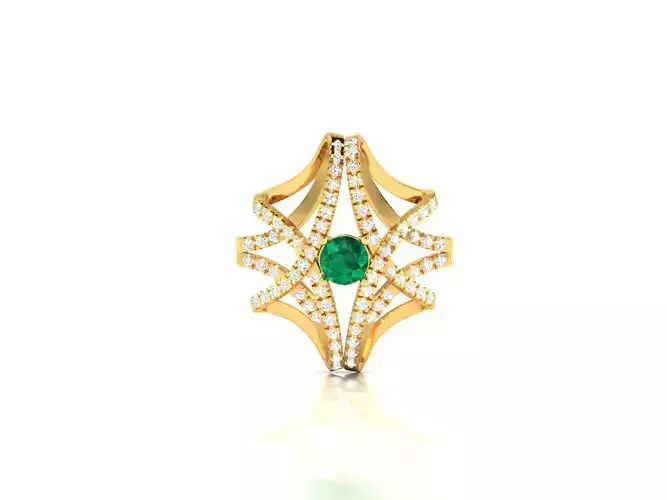 pendant-3116 emerald and diamond ring