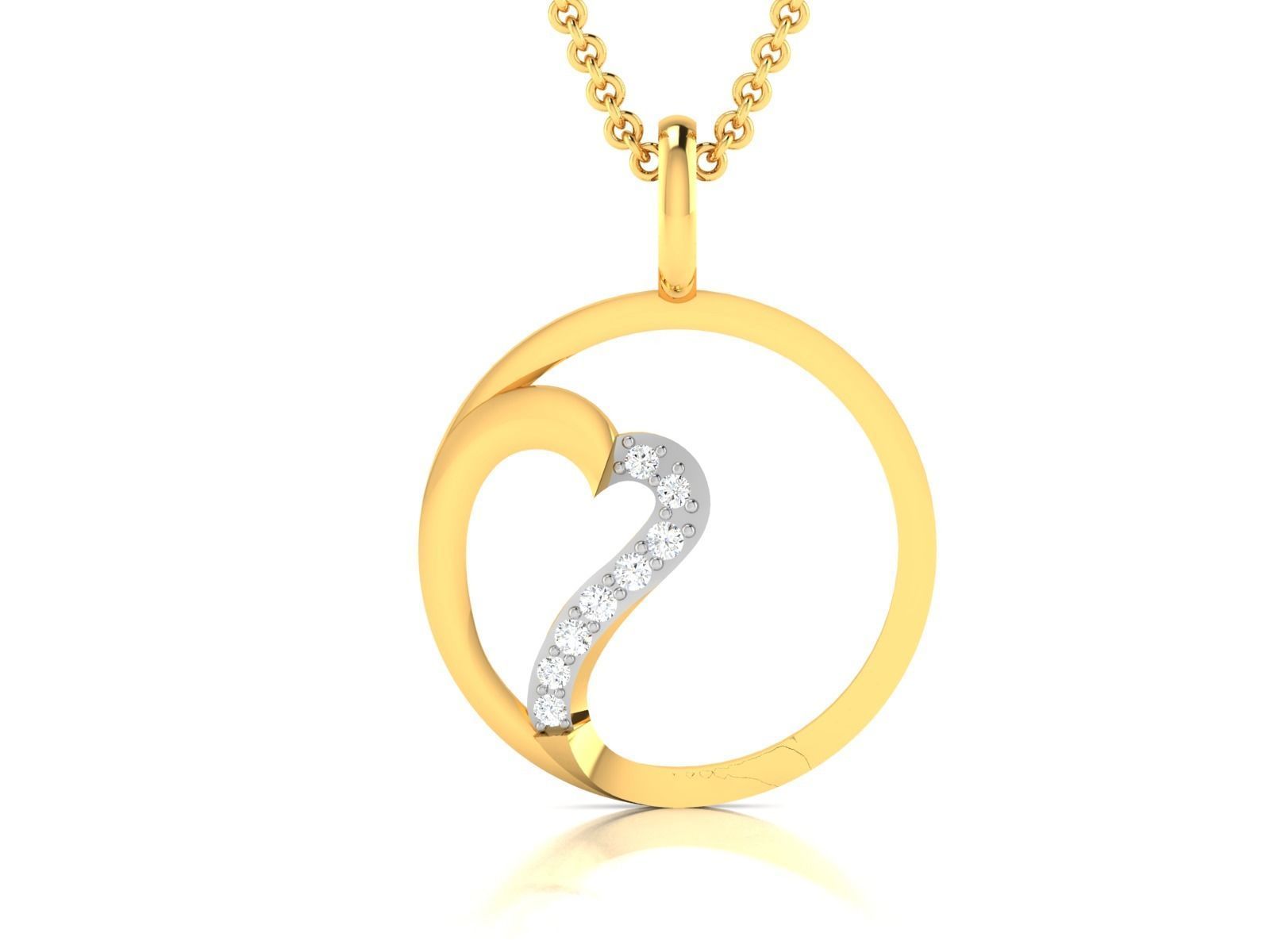 heart pendant-3024 3D print model_3