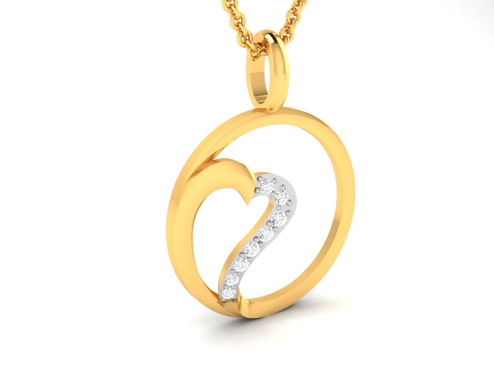 heart pendant-3024 3D print model_2