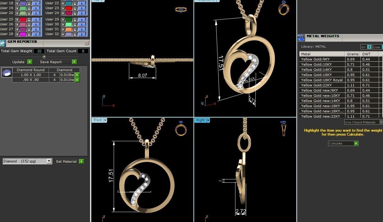 heart pendant-3024 3D print model_6