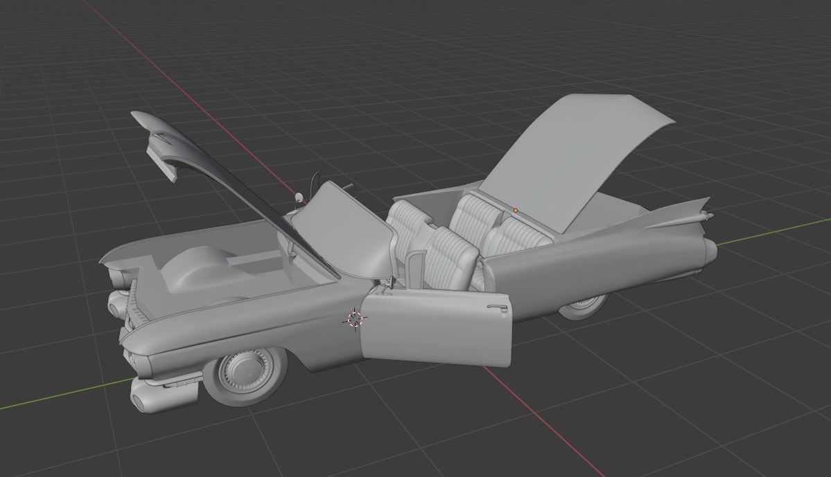 Cadillac Sedan Deville 59 - 3D Printable Model 3D print model_9