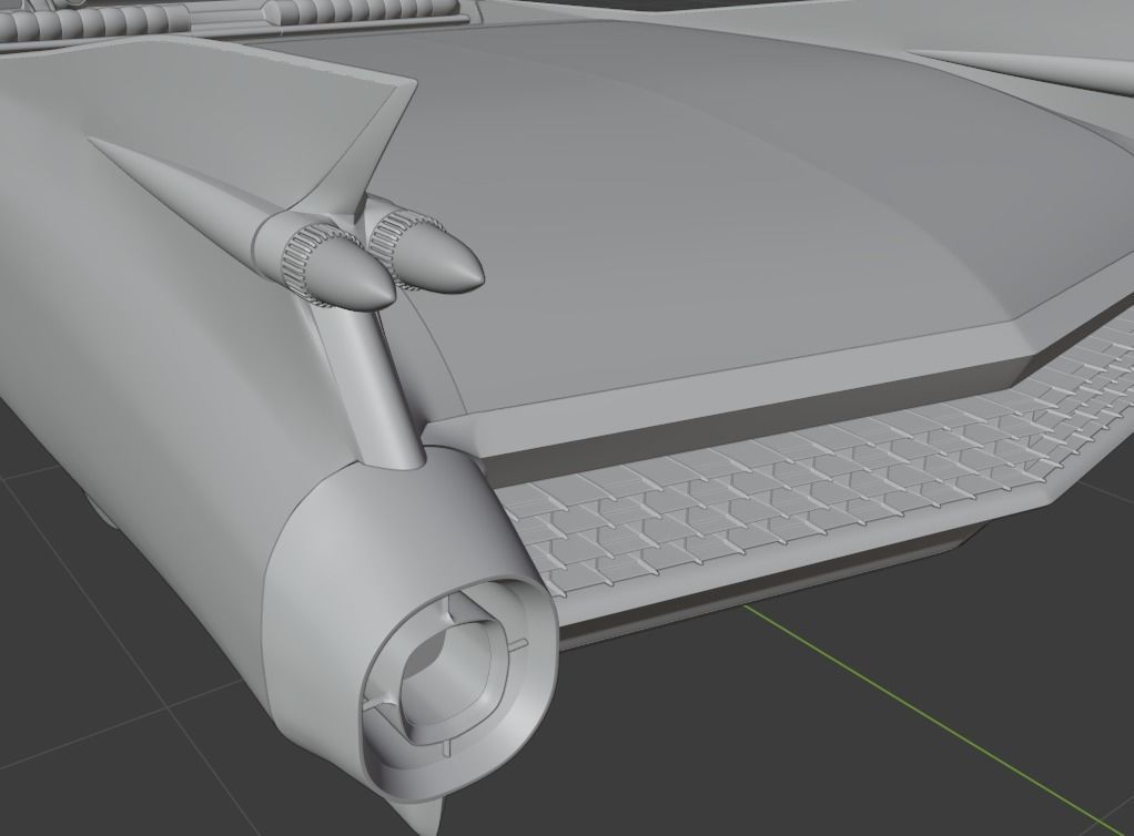 Cadillac Sedan Deville 59 - 3D Printable Model 3D print model_15